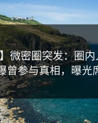 【爆料】微密圈突发：圈内人在晚餐过后被曝曾参与真相，曝光席卷全网